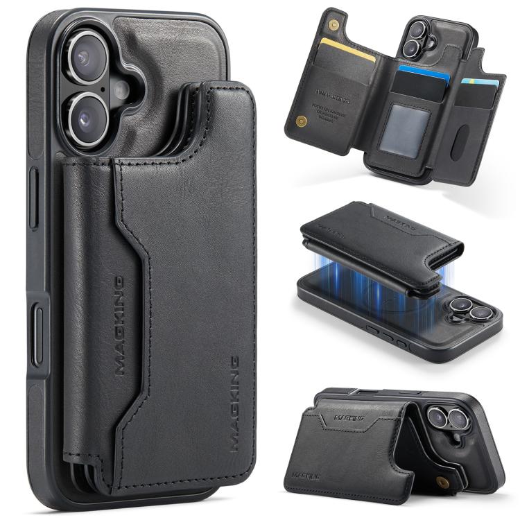 เคสโทรศัพท์ถอดได้พร้อมกระเป๋าใส่บัตร RFID MagSafe รุ่น MAGKING K3 Series สำหรับ iPhone 17e / 16e, สำหรับ iPhone 17, สำหรับ iPhone 16 Pro Max, สำหรับ iPhone 16 Pro, สำหรับ iPhone 16 Plus, สำหรับ iPhone 16