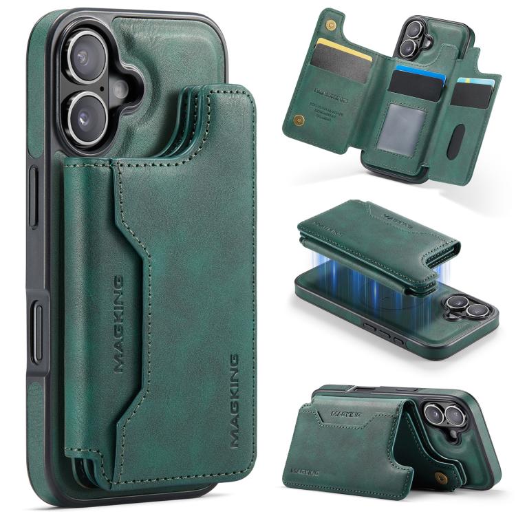 เคสโทรศัพท์ถอดได้พร้อมกระเป๋าใส่บัตร RFID MagSafe รุ่น MAGKING K3 Series สำหรับ iPhone 17e / 16e, สำหรับ iPhone 17, สำหรับ iPhone 16 Pro Max, สำหรับ iPhone 16 Pro, สำหรับ iPhone 16 Plus, สำหรับ iPhone 16