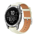 xDfind Flat Head Black Shark Fine Grain Leather Watch Band, For Garmin Fenix 8/7/6/5 22mm 20mm, For Garmin Fenix 8/7X/6X/5X 26mm 22mm, For Garmin Forerunner 220/735/735XT/230/235 20mm, For Garmin Forerunner 35/30/35j 20mm