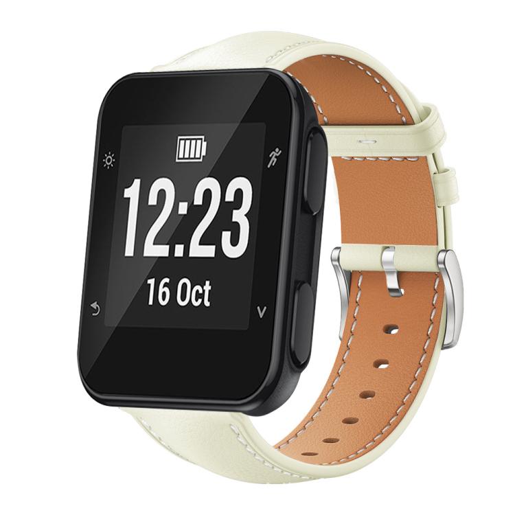 xDfind Flat Head Black Shark Fine Grain Leather Watch Band, For Garmin Fenix 8/7/6/5 22mm 20mm, For Garmin Fenix 8/7X/6X/5X 26mm 22mm, For Garmin Forerunner 220/735/735XT/230/235 20mm, For Garmin Forerunner 35/30/35j 20mm