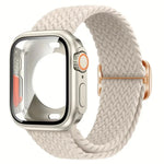 สายรัดนาฬิกาไนลอนหัวเข็มขัดบันไดพร้อมเปลี่ยนฝาครอบ PC ฟิล์ม Ultra 49mm สำหรับ Apple Watch Series 44mm, สำหรับ Apple Watch Series 40mm, สำหรับ Apple Watch Series 10 / 11 46mm, สำหรับ Apple Watch Series 10 / 11 42mm, สำหรับ Apple Watch Series 45mm