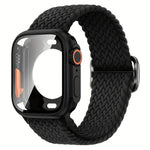สายรัดนาฬิกาไนลอนหัวเข็มขัดบันไดพร้อมเปลี่ยนฝาครอบ PC ฟิล์ม Ultra 49mm สำหรับ Apple Watch Series 44mm, สำหรับ Apple Watch Series 40mm, สำหรับ Apple Watch Series 10 / 11 46mm, สำหรับ Apple Watch Series 10 / 11 42mm, สำหรับ Apple Watch Series 45mm