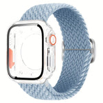สายรัดนาฬิกาไนลอนหัวเข็มขัดบันไดพร้อมเปลี่ยนฝาครอบ PC ฟิล์ม Ultra 49mm สำหรับ Apple Watch Series 44mm, สำหรับ Apple Watch Series 40mm, สำหรับ Apple Watch Series 10 / 11 46mm, สำหรับ Apple Watch Series 10 / 11 42mm, สำหรับ Apple Watch Series 45mm