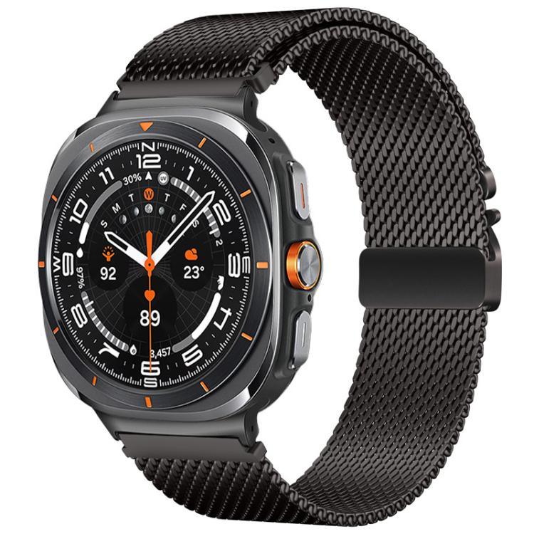 สายรัดนาฬิกา Milanese สแตนเลสสตีลหัวเข็มขัดร่ม สำหรับ Samsung Galaxy Watch Ultra / Ultra 2025, สำหรับ Samsung Galaxy Watch8 / Watch8 Classic