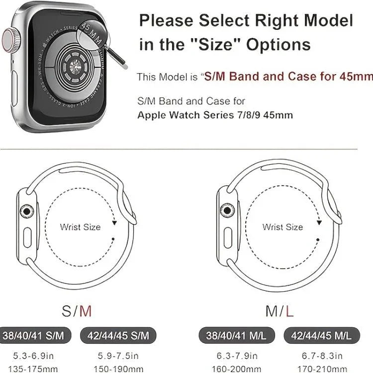 สายรัดนาฬิกาซิลิโคนหัวเข็มขัดหมุดพร้อมเคส PC แบบฟิล์มในตัว สำหรับ Apple Watch Series 44mm, สำหรับ Apple Watch Series 40mm, สำหรับ Apple Watch Series 10 / 11 46mm, สำหรับ Apple Watch Series 10 / 11 42mm, สำหรับ Apple Watch Ultra 3 / 2 / 1 49mm