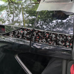 4pcs/Set Forged Gold Foil Carbon Fiber Car Roof Sides Decorative Sticker for Chevrolet Corvette C8 2020-, Left and Right Driver, Roof Sides