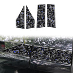 4pcs/Set Forged Gold Foil Carbon Fiber Car Roof Sides Decorative Sticker for Chevrolet Corvette C8 2020-, Left and Right Driver, Roof Sides
