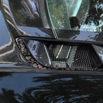 4pcs/Set Forged Gold Foil Carbon Fiber Car Roof Engine Vents Decorative Sticker for Chevrolet Corvette C8 2020-, Left and Right Driver, Roof Engine Vents