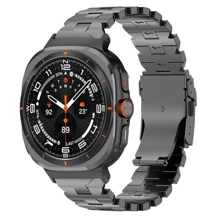สายรัดนาฬิกาหัวเข็มขัดนิรภัยผีเสื้อโลหะผสมไทเทเนียม สำหรับ Samsung Galaxy Watch Ultra 47mm / Ultra 2025