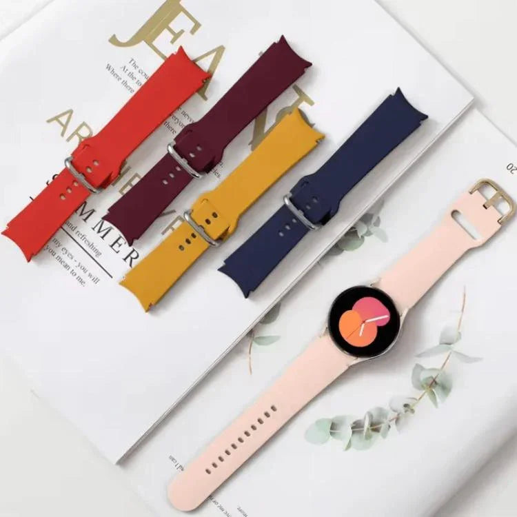 สายรัดนาฬิกาซิลิโคนพร้อมเคส TPU สำหรับ Samsung Galaxy Watch 7 44mm, สำหรับ Samsung Galaxy Watch 7 40mm, สำหรับ Samsung Galaxy Watch 4 Classic 46mm, สำหรับ Samsung Galaxy Watch 4 Classic 42mm
