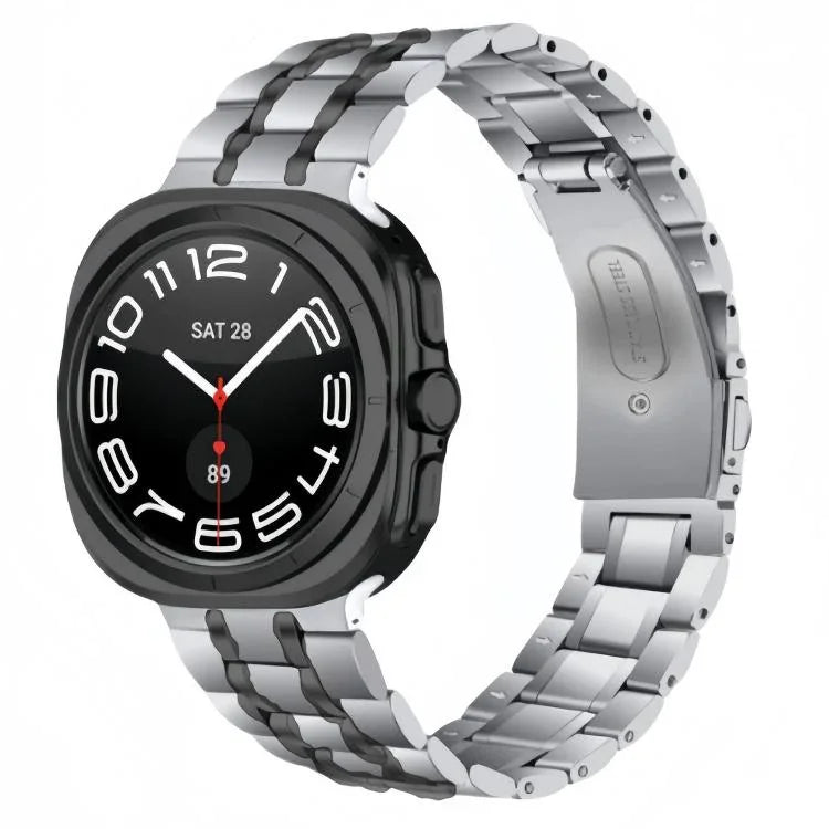Five Beads Stainless Steel Metal Watch Band, For Samsung Galaxy Watch Ultra / Ultra 2025, For Samsung Galaxy Watch8 / Watch8 Classic