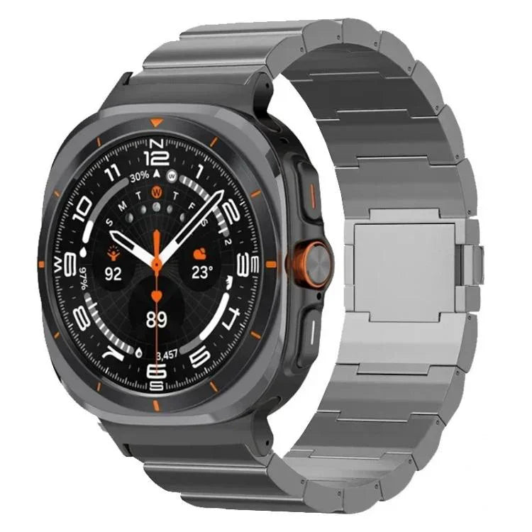 สายรัดนาฬิกาโลหะผสมไทเทเนียมแบบหัวเข็มขัดแม่เหล็กเม็ดเดียว สำหรับ Samsung Galaxy Watch Ultra / Ultra 2025, สำหรับ Samsung Galaxy Watch8 / Watch8 Classic
