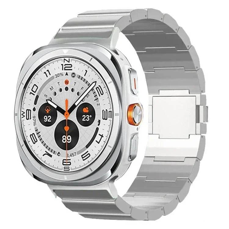 สายรัดนาฬิกาโลหะผสมไทเทเนียมแบบหัวเข็มขัดแม่เหล็กเม็ดเดียว สำหรับ Samsung Galaxy Watch Ultra / Ultra 2025, สำหรับ Samsung Galaxy Watch8 / Watch8 Classic