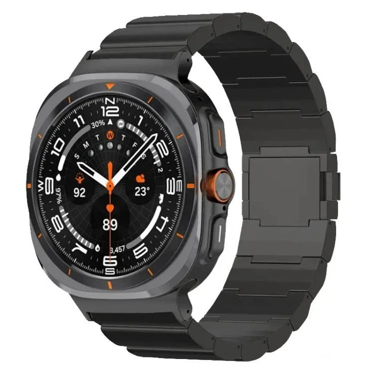 สายรัดนาฬิกาโลหะผสมไทเทเนียมแบบหัวเข็มขัดแม่เหล็กเม็ดเดียว สำหรับ Samsung Galaxy Watch Ultra / Ultra 2025, สำหรับ Samsung Galaxy Watch8 / Watch8 Classic
