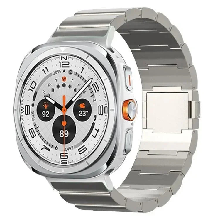 สายรัดนาฬิกาโลหะผสมไทเทเนียมแบบหัวเข็มขัดแม่เหล็กเม็ดเดียว สำหรับ Samsung Galaxy Watch Ultra / Ultra 2025, สำหรับ Samsung Galaxy Watch8 / Watch8 Classic