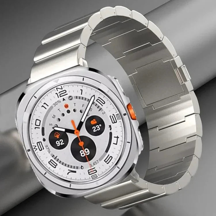 สายรัดนาฬิกาโลหะผสมไทเทเนียมแบบหัวเข็มขัดแม่เหล็กเม็ดเดียว สำหรับ Samsung Galaxy Watch Ultra / Ultra 2025, สำหรับ Samsung Galaxy Watch8 / Watch8 Classic