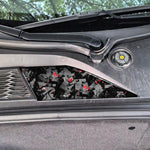 Forged Gold Foil Carbon Fiber Car Front Storage Vents Decorative Sticker for Chevrolet Corvette C8 2020-, Left Driver, Front Storage Vents, Left Driver