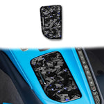 Forged Gold Foil Carbon Fiber Car Central Control Cup Cover Decorative Sticker for Chevrolet Corvette C8 2020-, Left Driver, Central Control Cup Cover, Left Driver