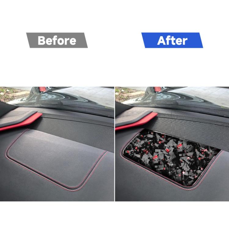 Forged Gold Foil Carbon Fiber Car Front Passenger Seat Panel Decorative Sticker for Chevrolet Corvette C8 2020-, Right Driver, Front Passenger Seat Panel, Right Driver