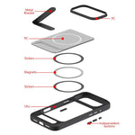 เคส Kalebol MagSafe แบบซ่อนเอียง PC ไฮบริด TPU สำหรับ iPhone 14 Pro, สำหรับ iPhone 14 Pro Max, สำหรับ iPhone 13 Pro Max, สำหรับ iPhone 13 Pro, สำหรับ iPhone 13