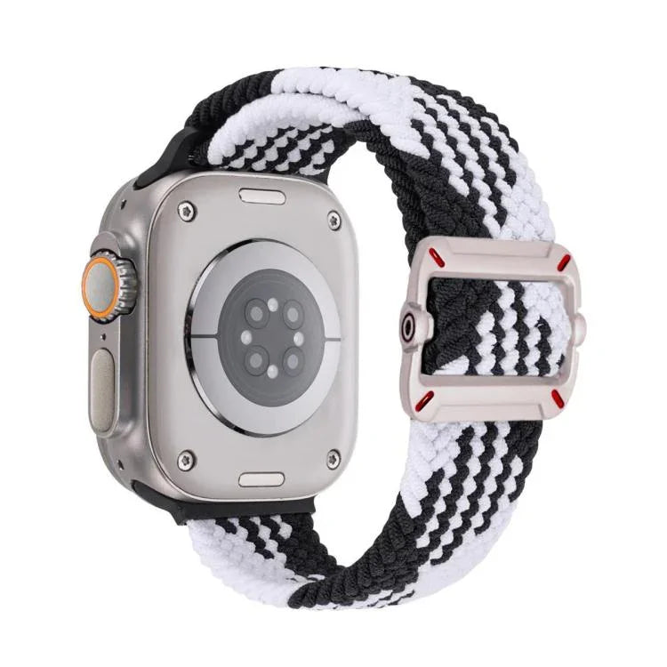 สายรัดนาฬิกาไนลอนถักหัวเข็มขัดกลไกสองห่วง สำหรับ Apple Watch 46mm / 49mm / 45mm / 44mm