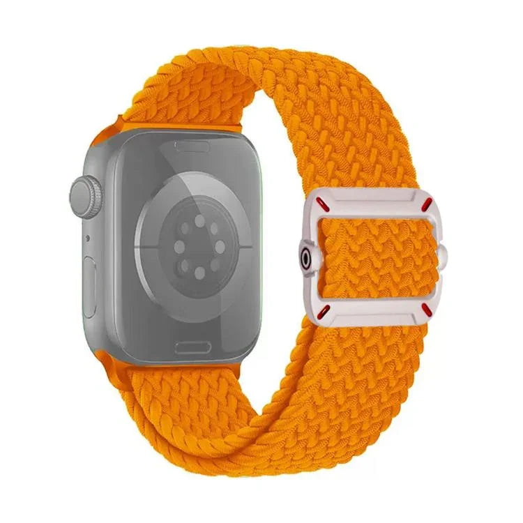 สายรัดนาฬิกาไนลอนถักหัวเข็มขัดกลไกสองห่วง สำหรับ Apple Watch 46mm / 49mm / 45mm / 44mm