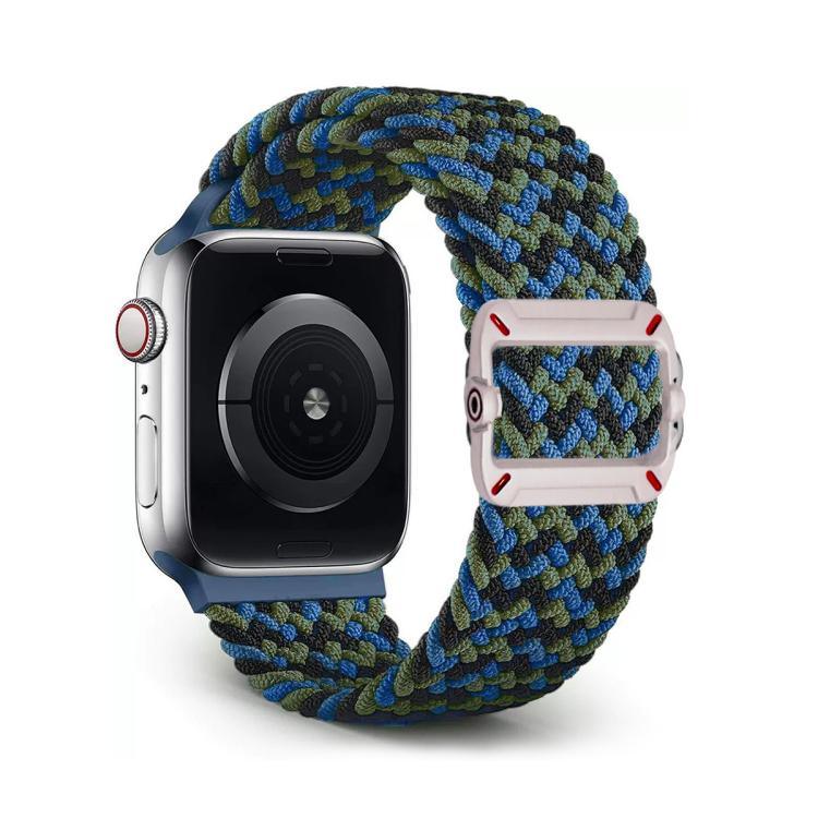 สายรัดนาฬิกาไนลอนถักหัวเข็มขัดกลไกสองห่วง สำหรับ Apple Watch 46mm / 49mm / 45mm / 44mm