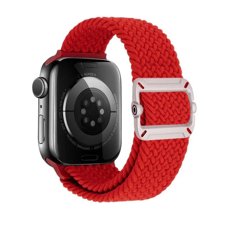 สายรัดนาฬิกาไนลอนถักหัวเข็มขัดกลไกสองห่วง สำหรับ Apple Watch 46mm / 49mm / 45mm / 44mm