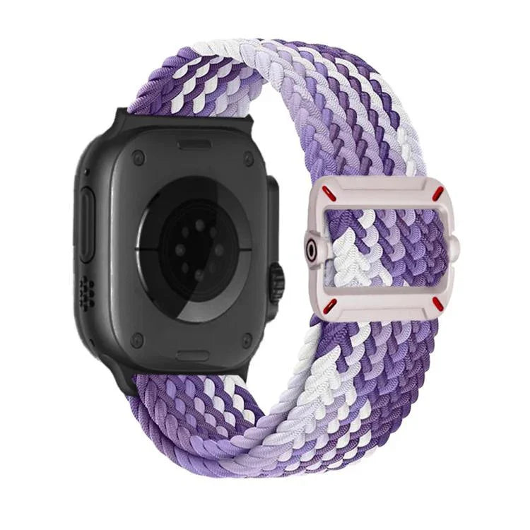 สายรัดนาฬิกาไนลอนถักหัวเข็มขัดกลไกสองห่วง สำหรับ Apple Watch 46mm / 49mm / 45mm / 44mm