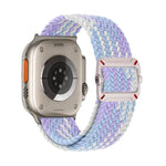 สายรัดนาฬิกาไนลอนถักหัวเข็มขัดกลไกสองห่วง สำหรับ Apple Watch 46mm / 49mm / 45mm / 44mm