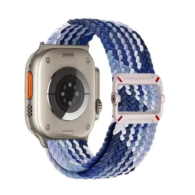 สายรัดนาฬิกาไนลอนถักหัวเข็มขัดกลไกสองห่วง สำหรับ Apple Watch 46mm / 49mm / 45mm / 44mm