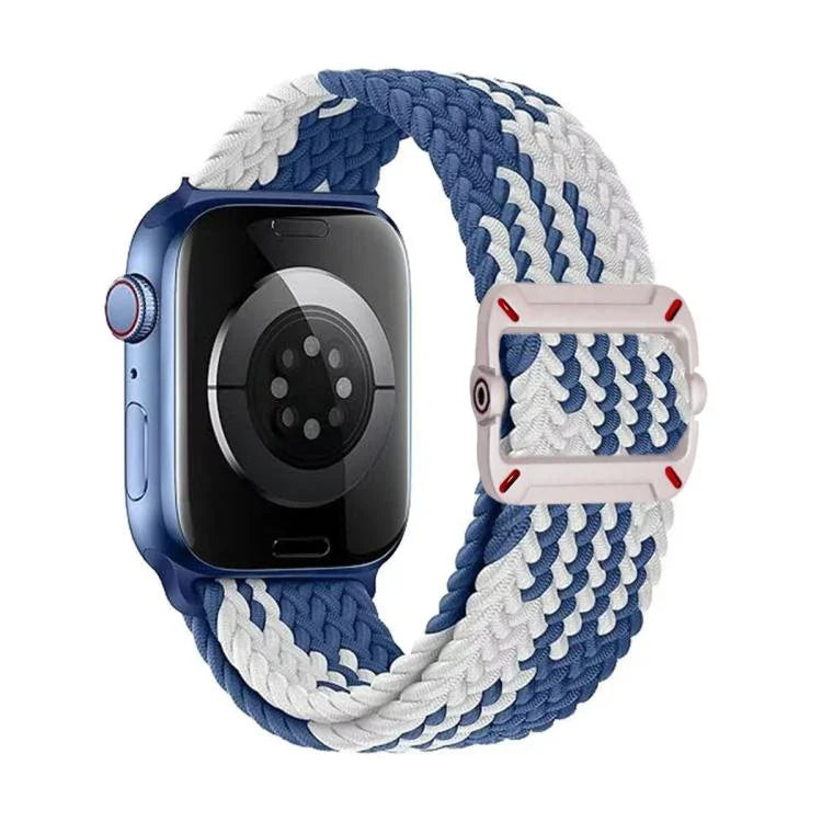 สายรัดนาฬิกาไนลอนถักหัวเข็มขัดกลไกสองห่วง สำหรับ Apple Watch 42mm / 41mm / 40mm / 38mm