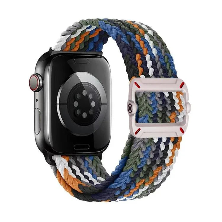 สายรัดนาฬิกาไนลอนถักหัวเข็มขัดกลไกสองห่วง สำหรับ Apple Watch 42mm / 41mm / 40mm / 38mm