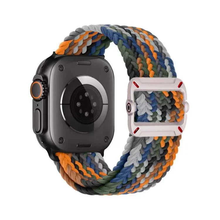 สายรัดนาฬิกาไนลอนถักหัวเข็มขัดกลไกสองห่วง สำหรับ Apple Watch 42mm / 41mm / 40mm / 38mm