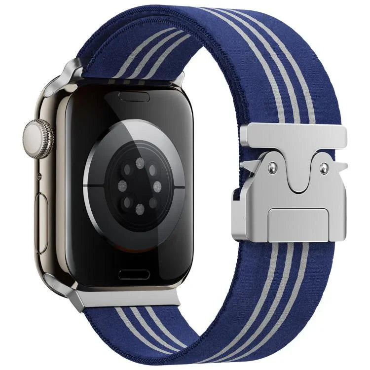 สายรัดนาฬิกาไนลอนถักสามเส้นพร้อมหัวเข็มขัดร่ม xDfind สำหรับ Apple Watch 42 / 44 / 45 / 46 / 49 มม. สำหรับ Apple Watch 38 / 40 / 41 / S10 42 มม.