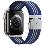 สายรัดนาฬิกาไนลอนถักสามเส้นพร้อมหัวเข็มขัดร่ม xDfind สำหรับ Apple Watch 42 / 44 / 45 / 46 / 49 มม. สำหรับ Apple Watch 38 / 40 / 41 / S10 42 มม.