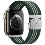 สายรัดนาฬิกาไนลอนถักสามเส้นพร้อมหัวเข็มขัดร่ม xDfind สำหรับ Apple Watch 42 / 44 / 45 / 46 / 49 มม. สำหรับ Apple Watch 38 / 40 / 41 / S10 42 มม.