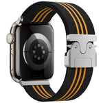 สายรัดนาฬิกาไนลอนถักสามเส้นพร้อมหัวเข็มขัดร่ม xDfind สำหรับ Apple Watch 42 / 44 / 45 / 46 / 49 มม. สำหรับ Apple Watch 38 / 40 / 41 / S10 42 มม.