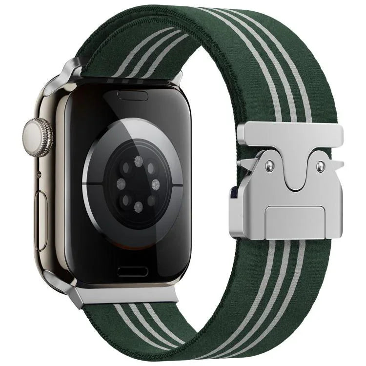 สายรัดนาฬิกาไนลอนถักสามเส้นพร้อมหัวเข็มขัดร่ม xDfind สำหรับ Apple Watch 42 / 44 / 45 / 46 / 49 มม. สำหรับ Apple Watch 38 / 40 / 41 / S10 42 มม.
