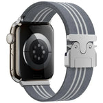 สายรัดนาฬิกาไนลอนถักสามเส้นพร้อมหัวเข็มขัดร่ม xDfind สำหรับ Apple Watch 42 / 44 / 45 / 46 / 49 มม. สำหรับ Apple Watch 38 / 40 / 41 / S10 42 มม.