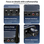 Portable Bluetooth Receiver Audio AUX Adapter Supports USB Disk, TF Card With Remote Control, D19