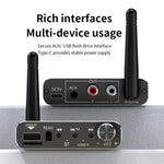 Portable Bluetooth Receiver Audio AUX Adapter Supports USB Disk, TF Card With Remote Control, D19