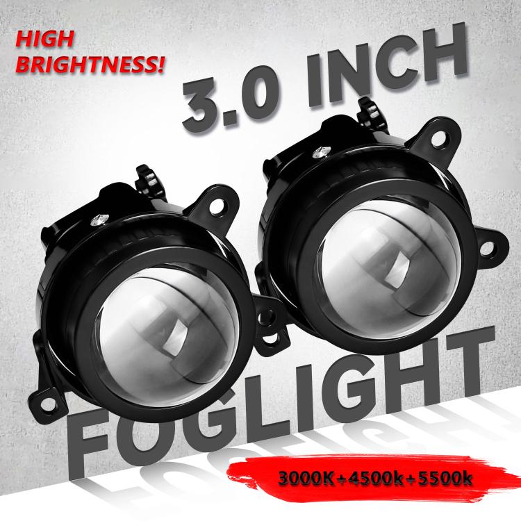 T11 2pcs/Pack 55W 3 inch High Power Dual Lens Fog Light, Low Holder for LADA Priora 2007-2013, High Holder for LADA VAZ 2170 / 2171 / 2072, Left and Right Oblique Angle for LADA 2190 / 2192