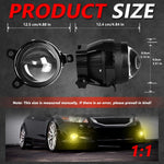 T11 2pcs/Pack 55W 3 inch High Power Dual Lens Fog Light, Low Holder for LADA Priora 2007-2013, High Holder for LADA VAZ 2170 / 2171 / 2072, Left and Right Oblique Angle for LADA 2190 / 2192
