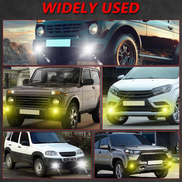 T11 2pcs/Pack 55W 3 inch High Power Dual Lens Fog Light, Low Holder for LADA Priora 2007-2013, High Holder for LADA VAZ 2170 / 2171 / 2072, Left and Right Oblique Angle for LADA 2190 / 2192