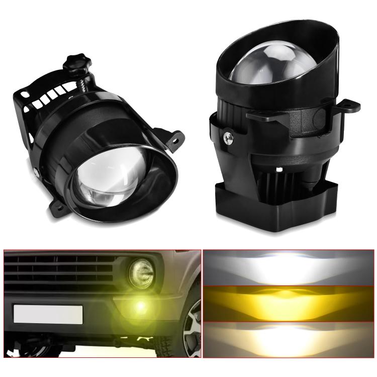 T11 2pcs/Pack 55W 3 inch High Power Dual Lens Fog Light, Low Holder for LADA Priora 2007-2013, High Holder for LADA VAZ 2170 / 2171 / 2072, Left and Right Oblique Angle for LADA 2190 / 2192
