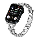 สายรัดนาฬิกาโลหะแบบบิดเพชรขนาดเล็ก xDfind สำหรับ Apple Watch 38 / 40 / 41 / S10 42 มม. 20 มม.