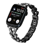 สายรัดนาฬิกาโลหะแบบบิดเพชรขนาดเล็ก xDfind สำหรับ Apple Watch 38 / 40 / 41 / S10 42 มม. 20 มม.