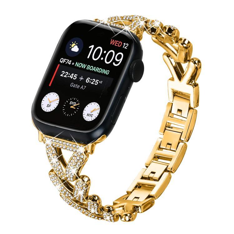 สายรัดนาฬิกาโลหะแบบบิดเพชรขนาดเล็ก xDfind สำหรับ Apple Watch 38 / 40 / 41 / S10 42 มม. 20 มม.