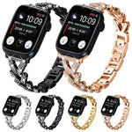 สายรัดนาฬิกาโลหะแบบบิดเพชรขนาดเล็ก xDfind สำหรับ Apple Watch 38 / 40 / 41 / S10 42 มม. 20 มม.